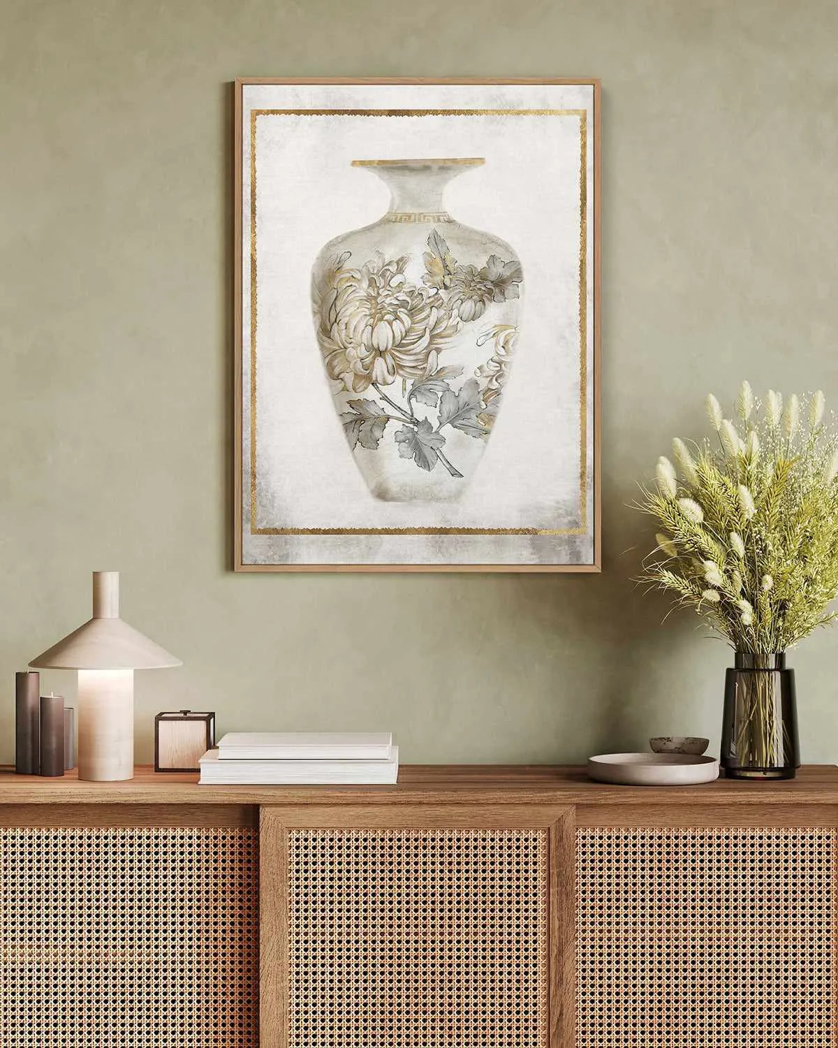 Priceless Vase II | Framed Canvas Art Print from Olive et Oriel where you can shop wallpaper and artworks online