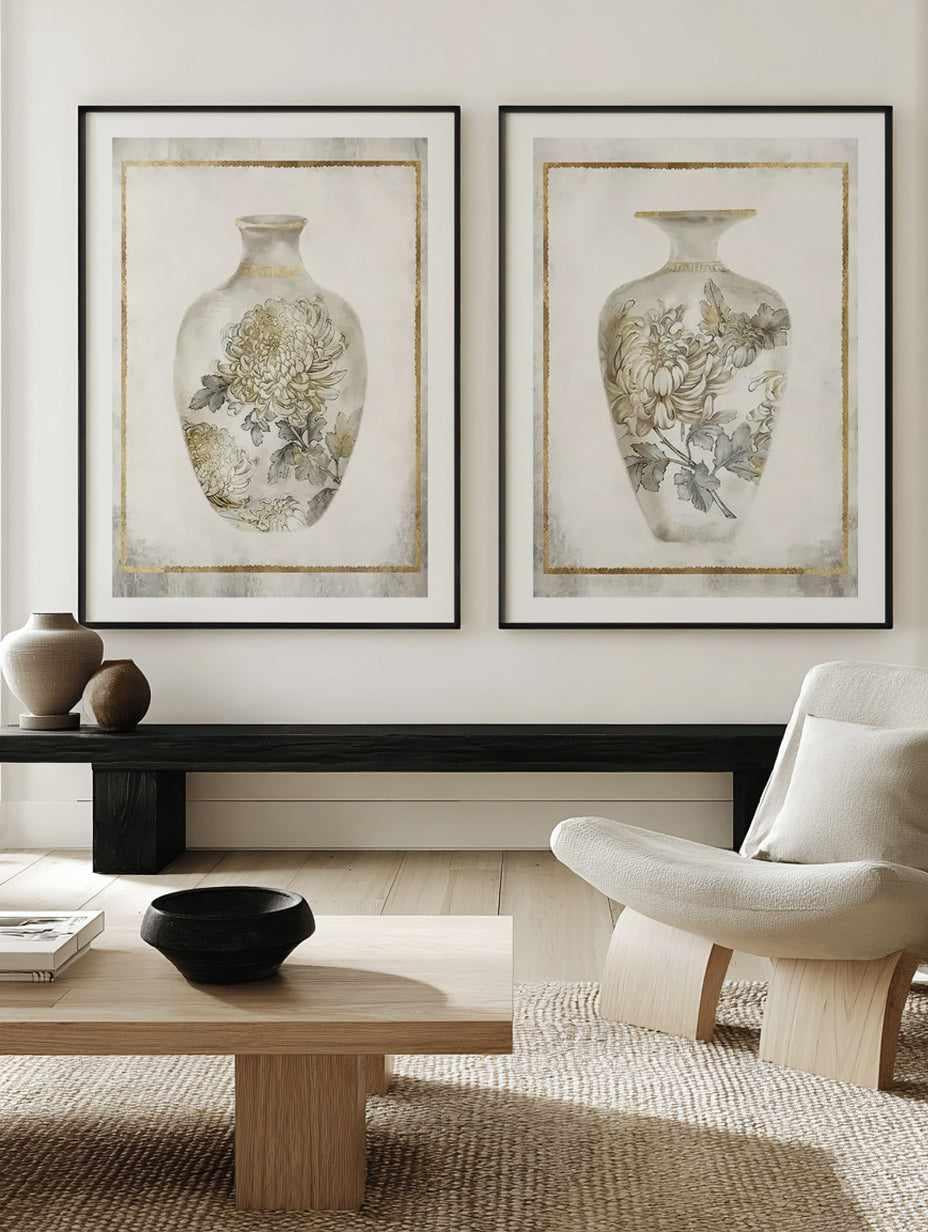 Priceless Vase I & II Art Print Set of 2 | Matching Wall Art from Olive et Oriel where you can shop wallpaper and artworks online