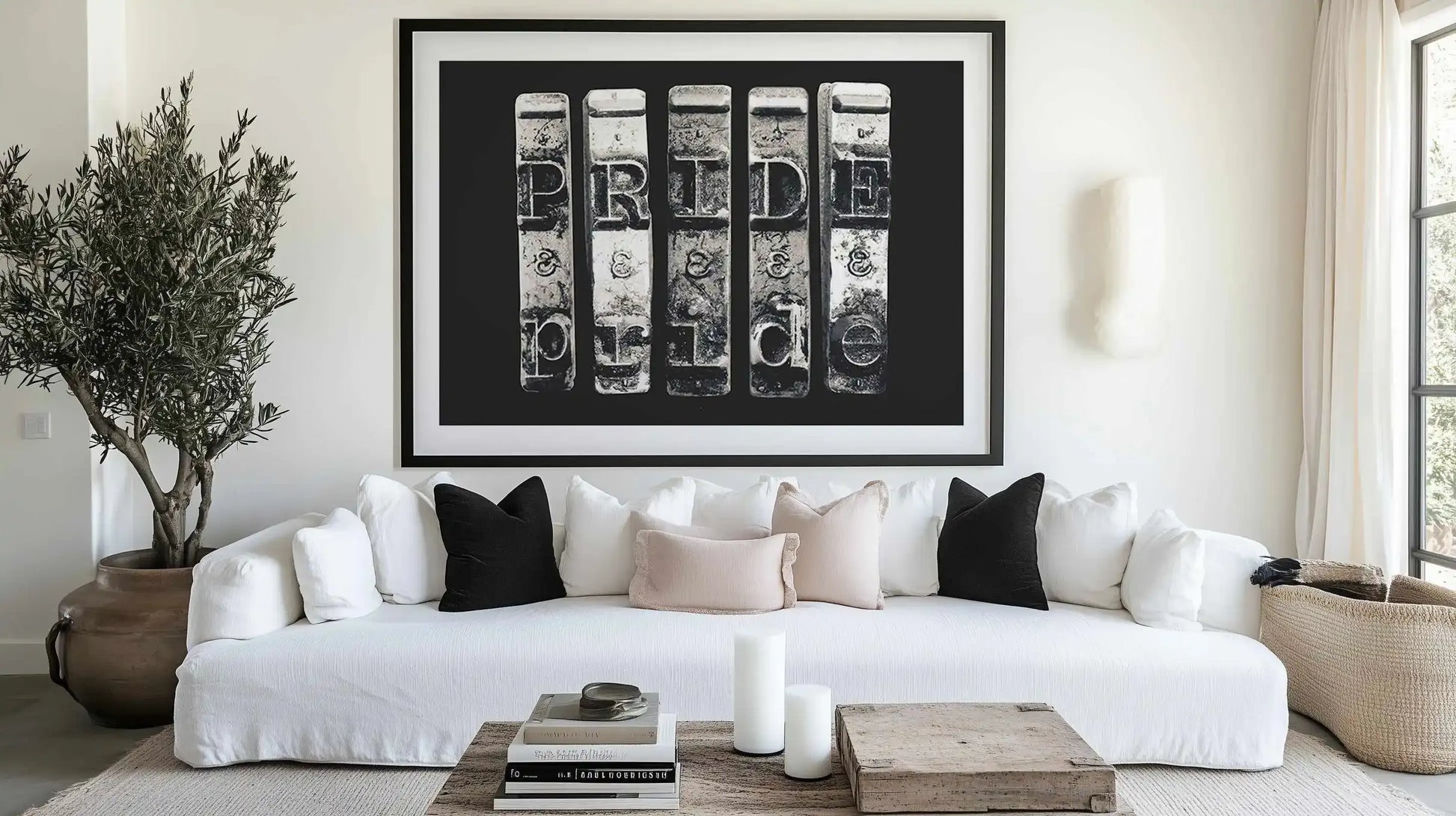 Pride | Typewriter Art Print from Olive et Oriel where you can shop wallpaper and artworks online