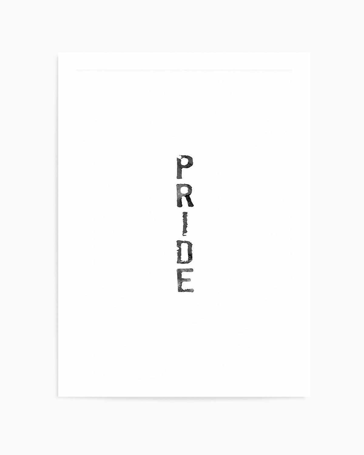 Pride | Black Watercolour Art Print