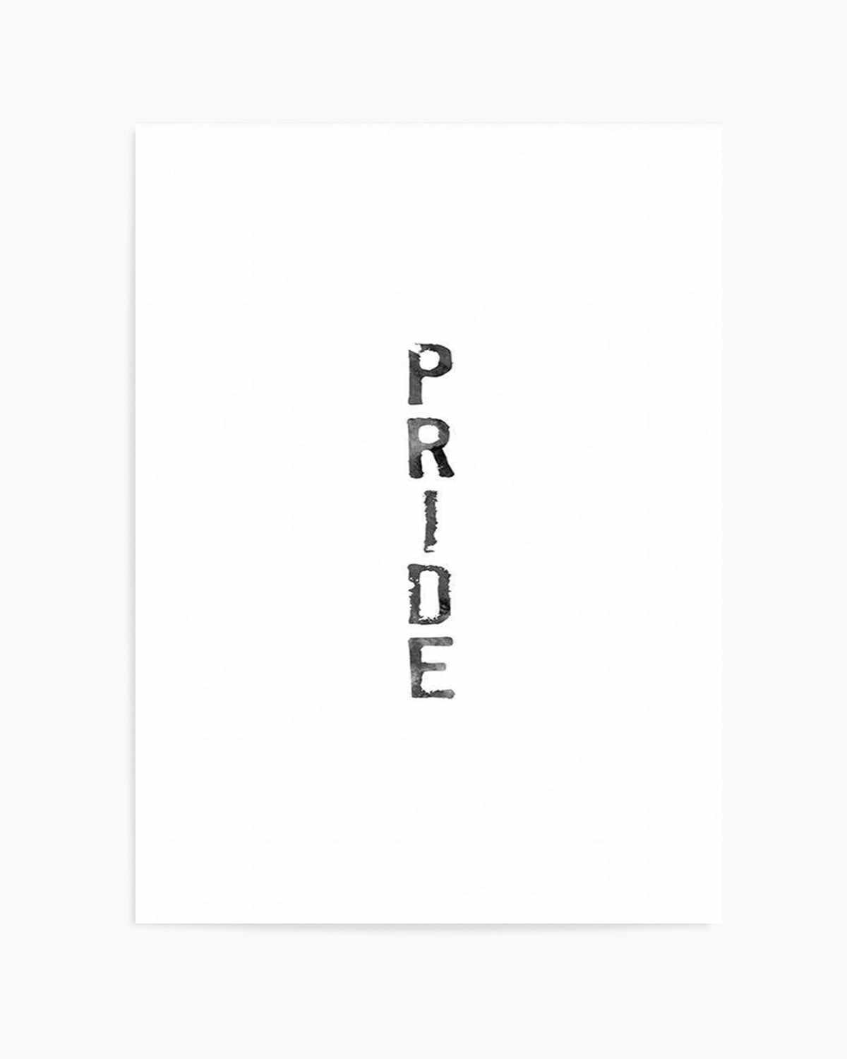 Pride | Black Watercolour Art Print