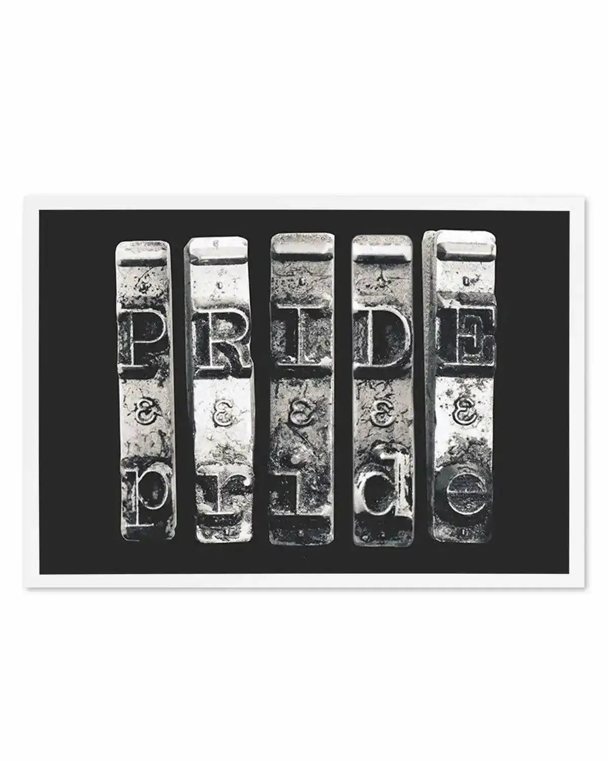 Pride | Typewriter Art Print from Olive et Oriel where you can shop wallpaper and artworks online