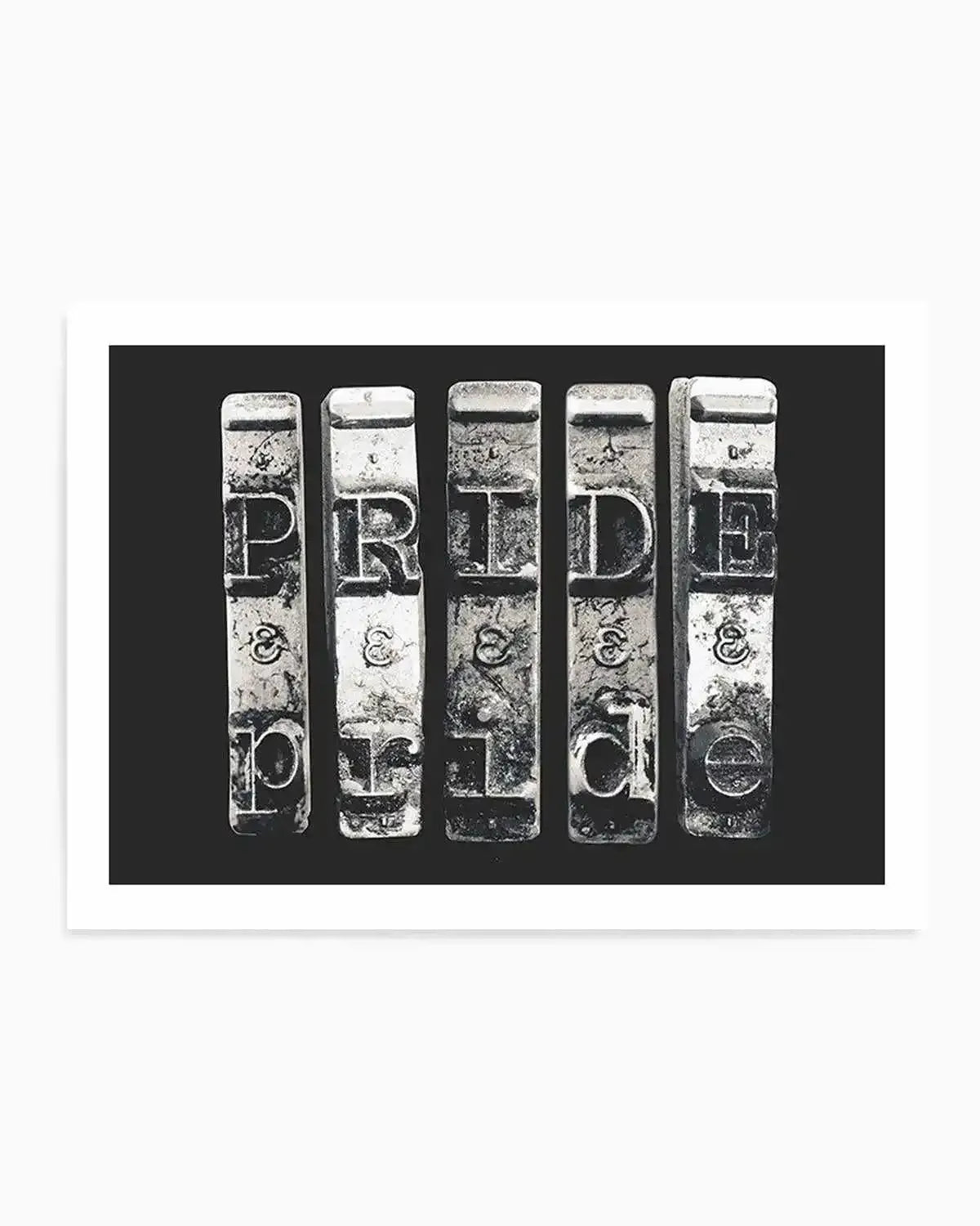 Pride | Typewriter Art Print from Olive et Oriel where you can shop wallpaper and artworks online