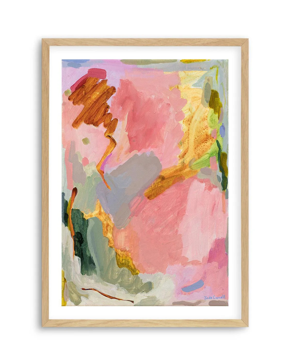 Primrose by Jade Carnell Art Print-PRINT-Olive et Oriel-Jade Carnell-A5 | 5.8" x 8.3" | 14.8 x 21cm-Oak-With White Border-Buy-Australian-Art-Prints-Online-with-Olive-et-Oriel-Your-Artwork-Specialists-Austrailia-Decorate-With-Coastal-Photo-Wall-Art-Prints-From-Our-Beach-House-Artwork-Collection-Fine-Poster-and-Framed-Artwork