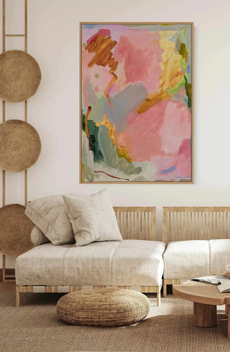 Primrose by Jade Carnell | Framed Canvas Art Print from Olive et Oriel where you can shop wallpaper and artworks online