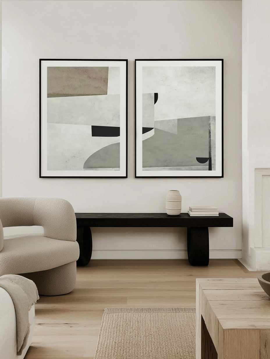 Priory I & II by Dan Hobday Art Print Set of 2 | Matching Wall Art from Olive et Oriel where you can shop wallpaper and artworks online