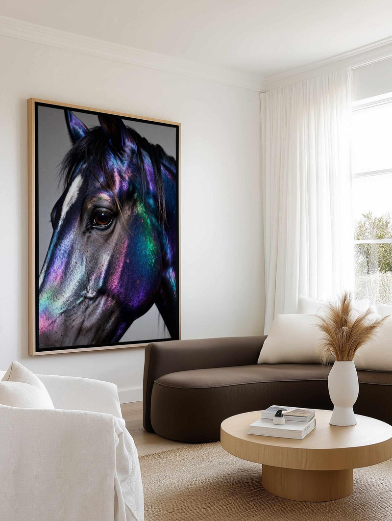 Prism Stallion | Framed Canvas Art Print from Olive et Oriel where you can shop wallpaper and artworks online
