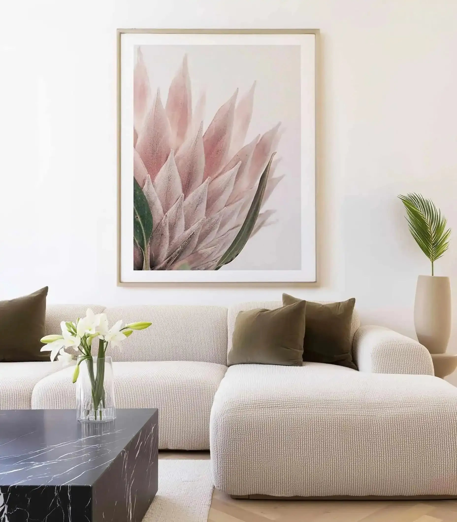 Protea in Overture IV Art Print from Olive et Oriel where you can shop wallpaper and artworks online