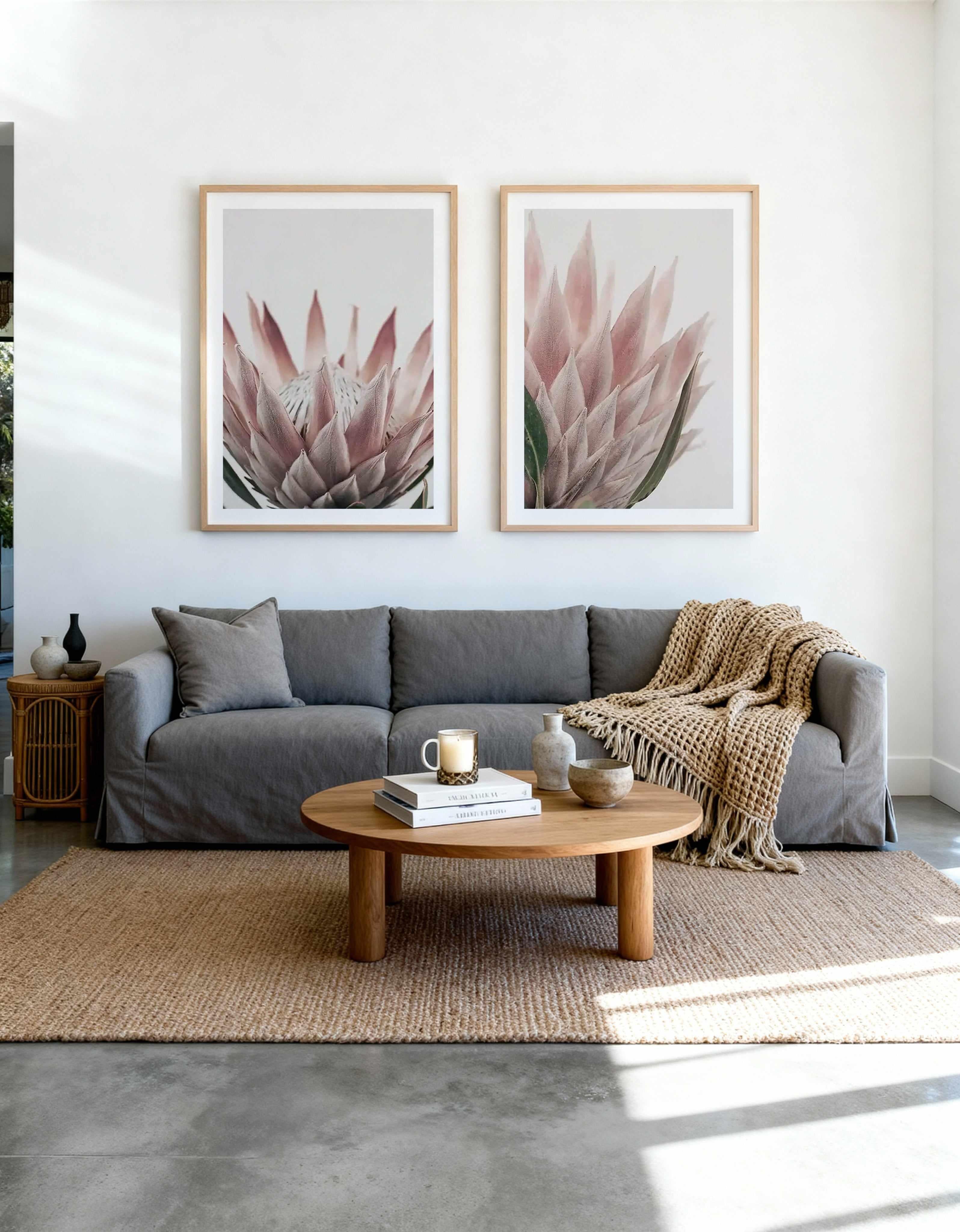 Protea in Overture III & IV Art Print Set of 2 | Matching Wall Art from Olive et Oriel where you can shop wallpaper and artworks online