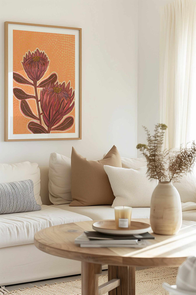 Proteas By Domica Hill Art Print