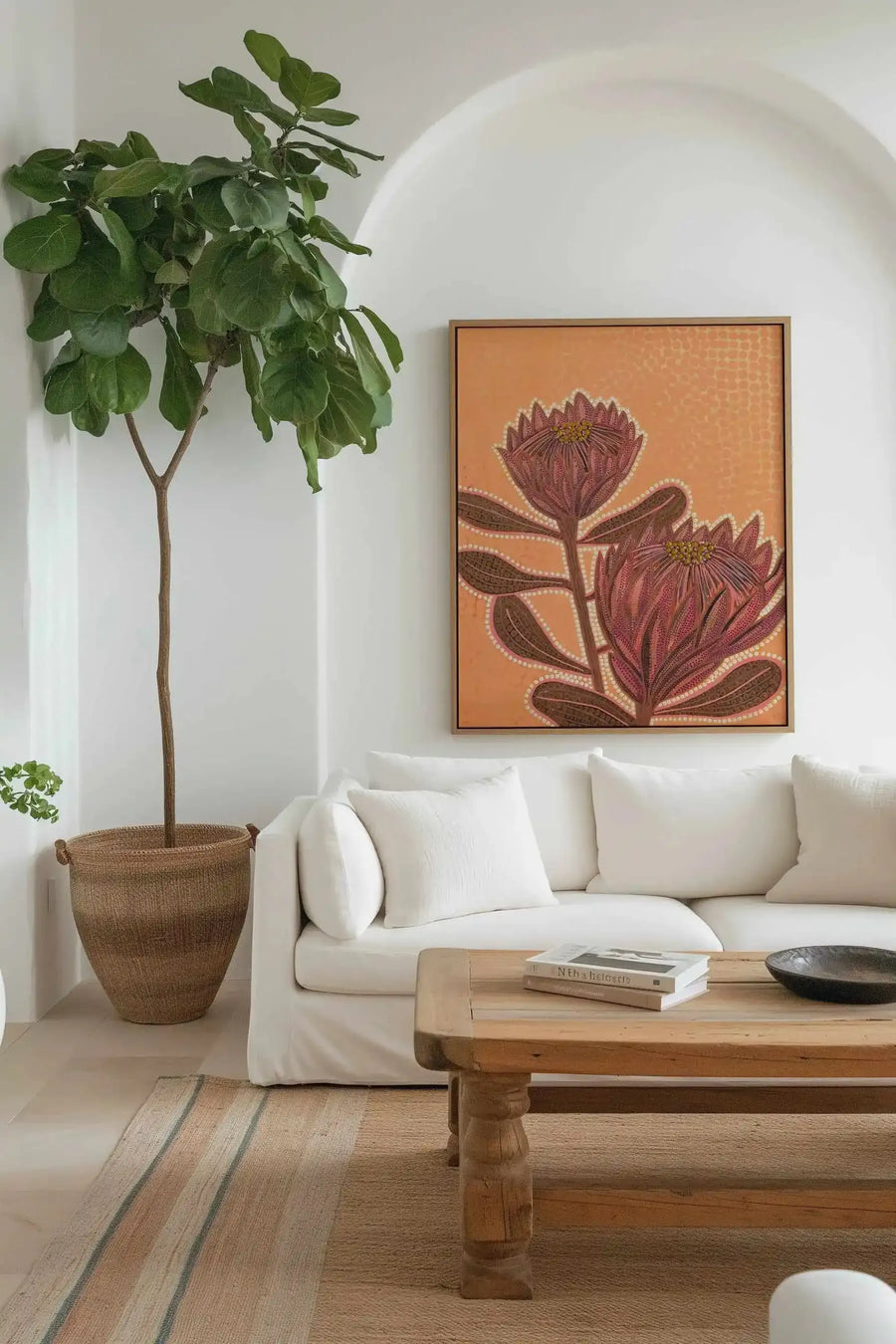 Proteas by Domica Hill | Framed Canvas Art Print from Olive et Oriel where you can shop wallpaper and artworks online