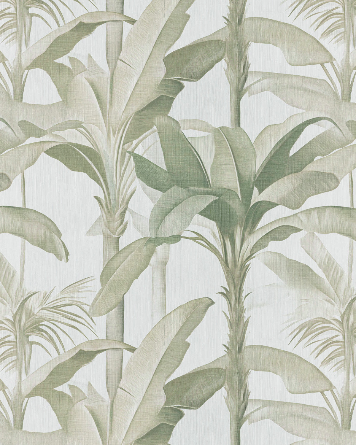 Puerto Rico Palms in Sage Green Commercial Vinyl Wallpaper