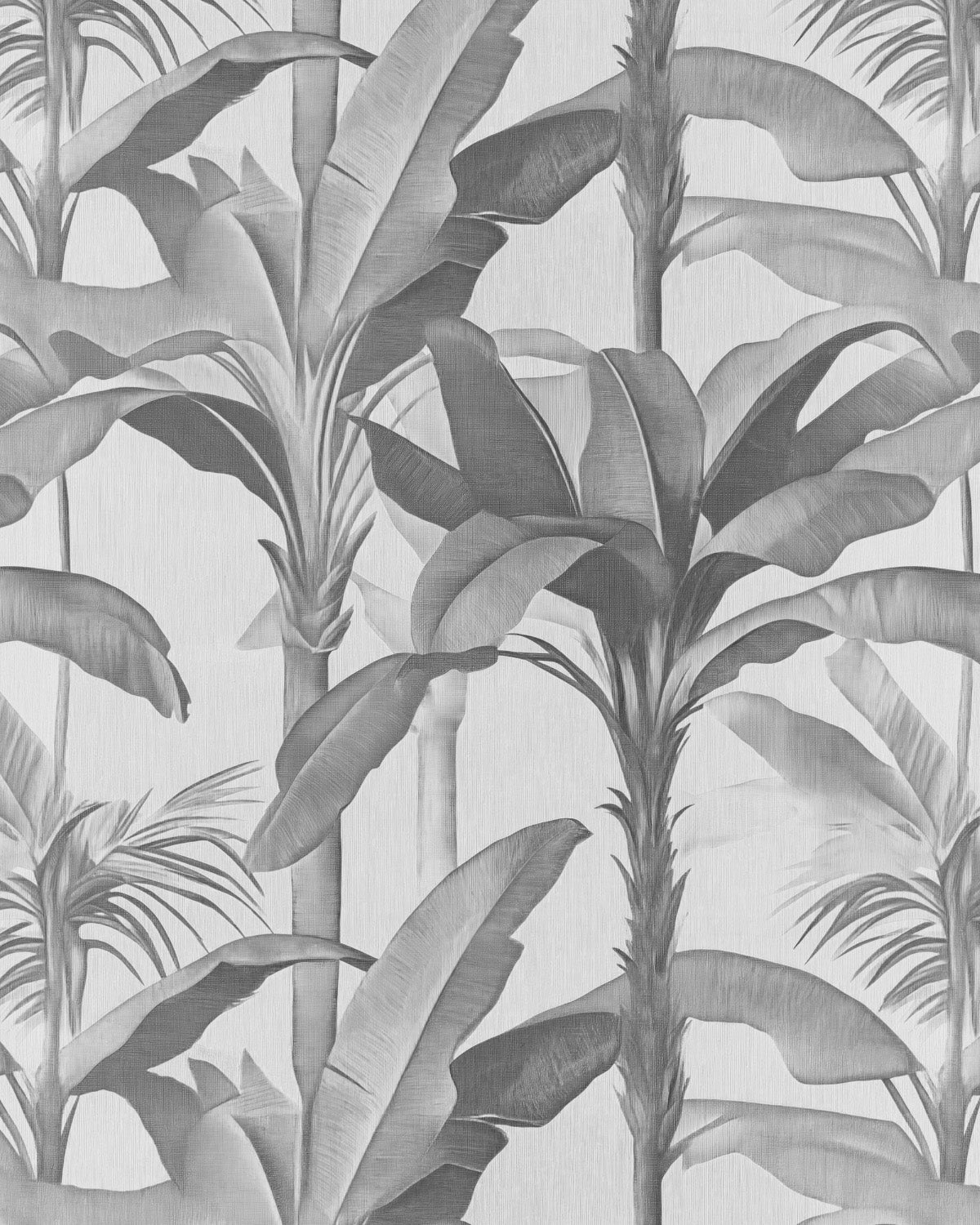 Puerto Rico Palms in Black & White Commercial Vinyl Wallpaper