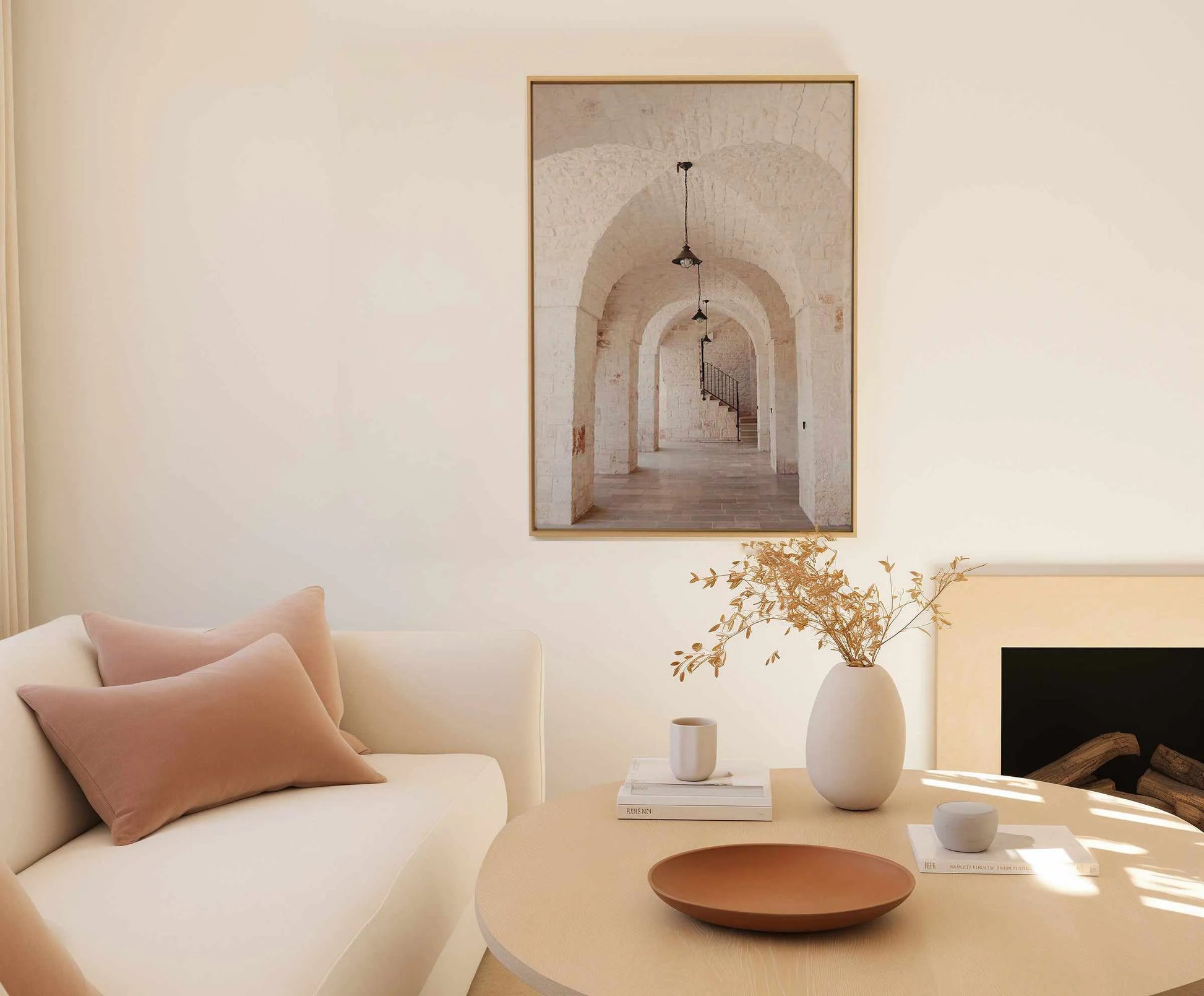 Puglia Arches by Renee Rae | Framed Canvas Art Print from Olive et Oriel where you can shop wallpaper and artworks online