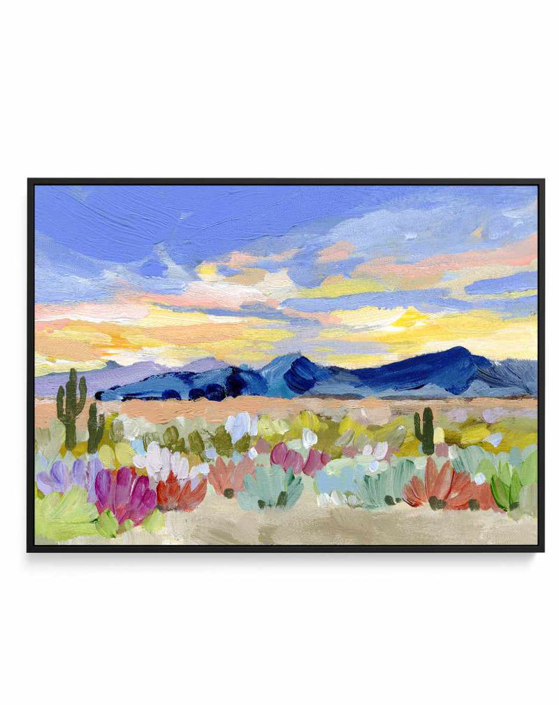 Purple Desert Sunset By Shina Choi | Framed Canvas Art Print