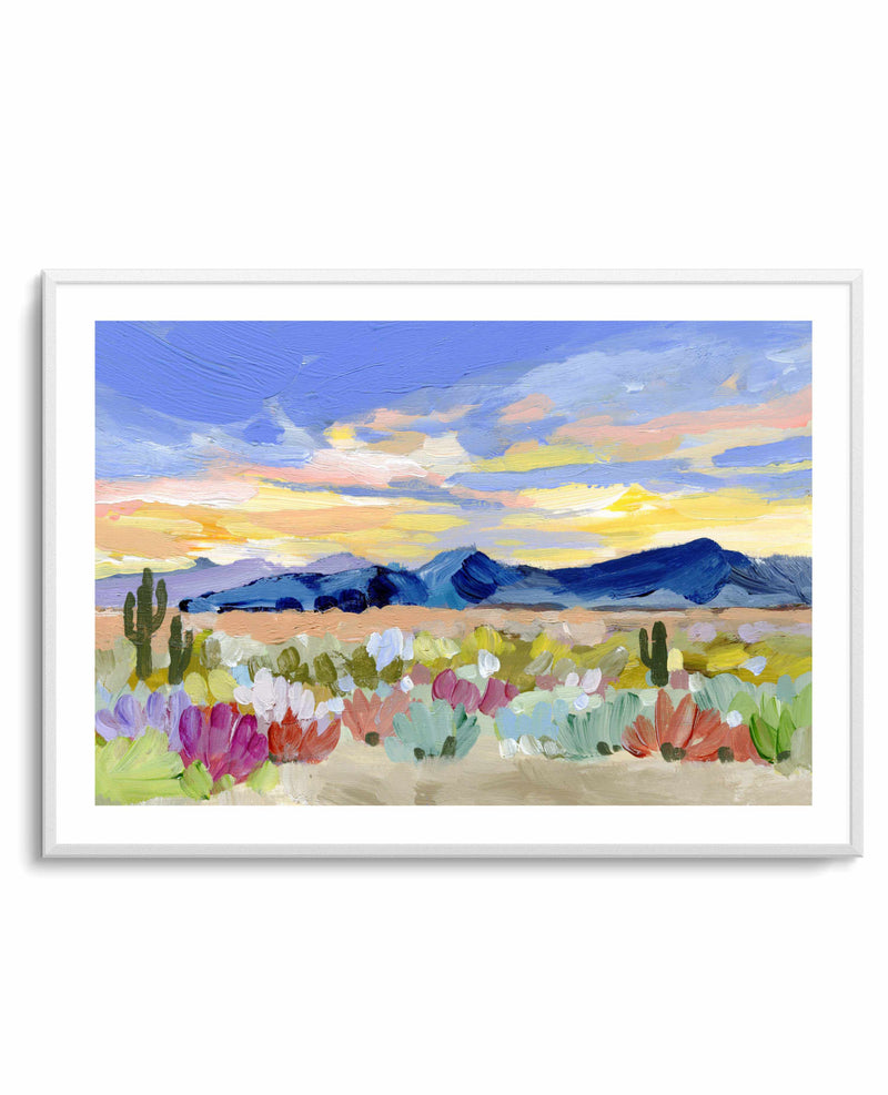 Purple Desert Sunset By Shina Choi | Art Print from Olive et Oriel where you can shop wallpaper and artworks online