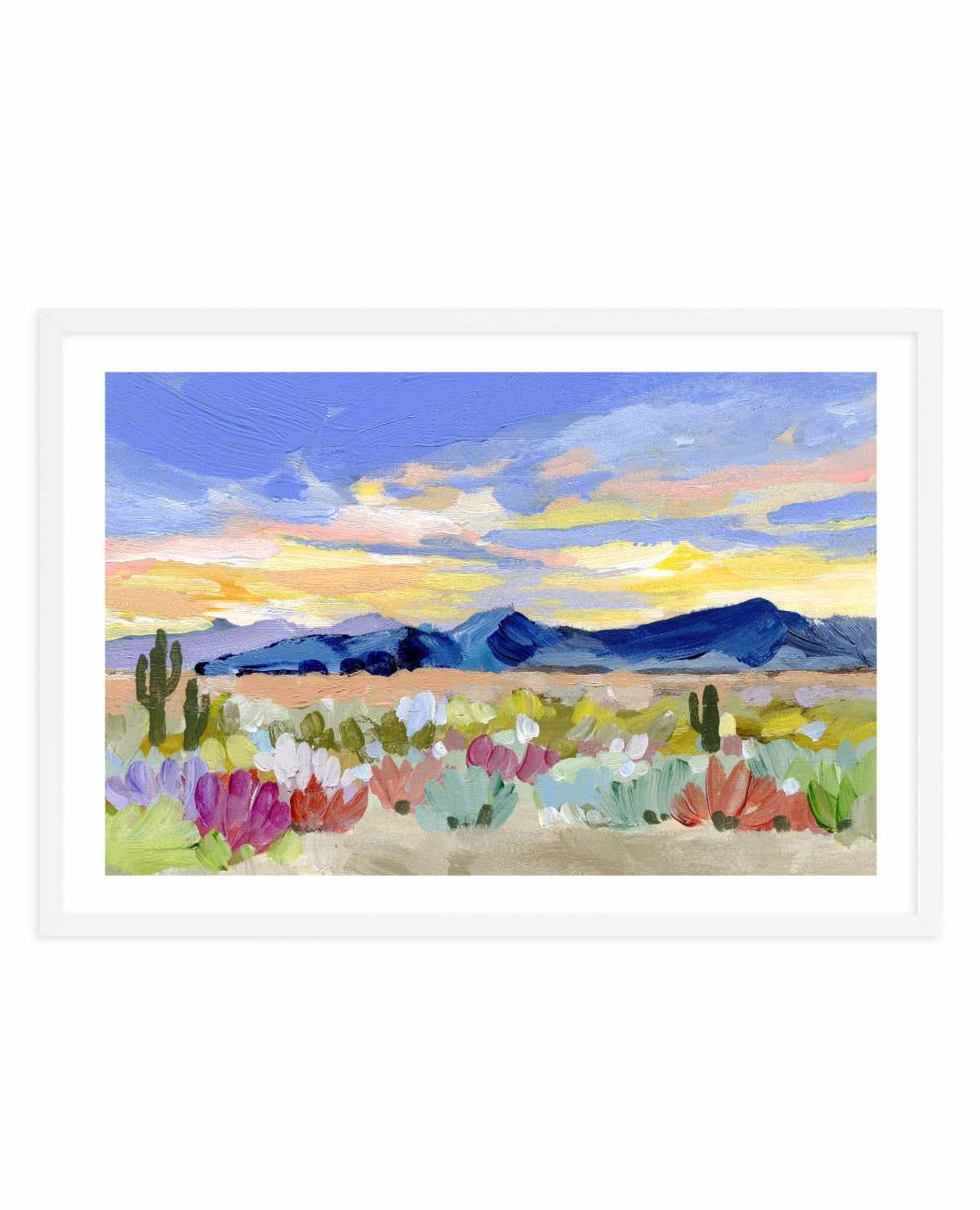 Purple Desert Sunset By Shina Choi | Art Print