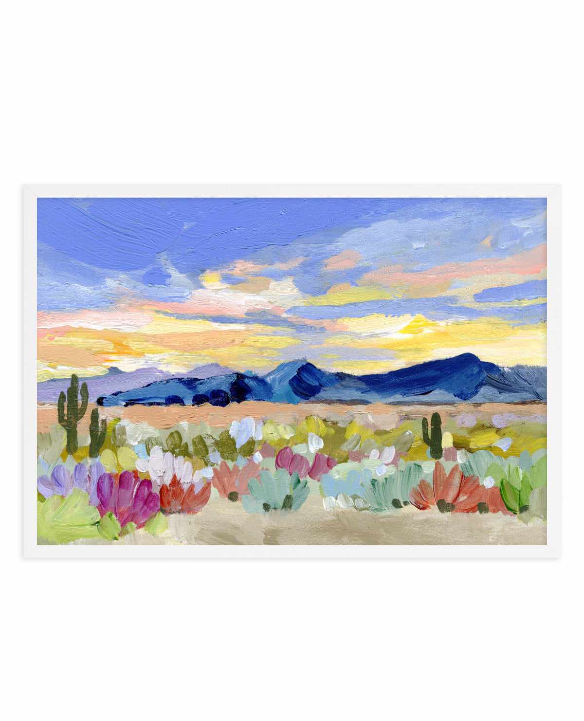 Purple Desert Sunset By Shina Choi | Art Print