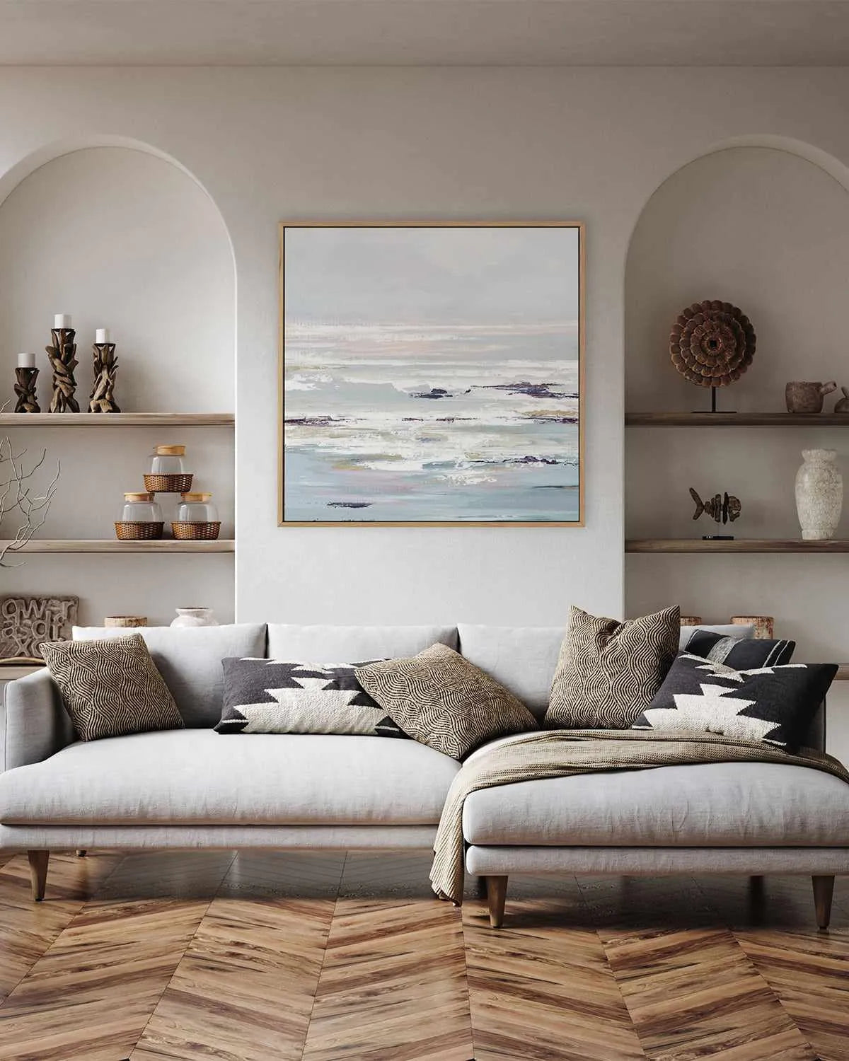Purple Tides I | Framed Canvas Art Print from Olive et Oriel where you can shop wallpaper and artworks online