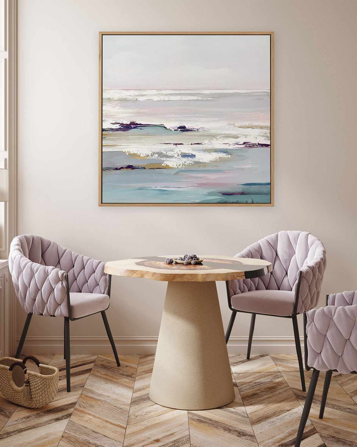 Purple Tides II | Framed Canvas Art Print