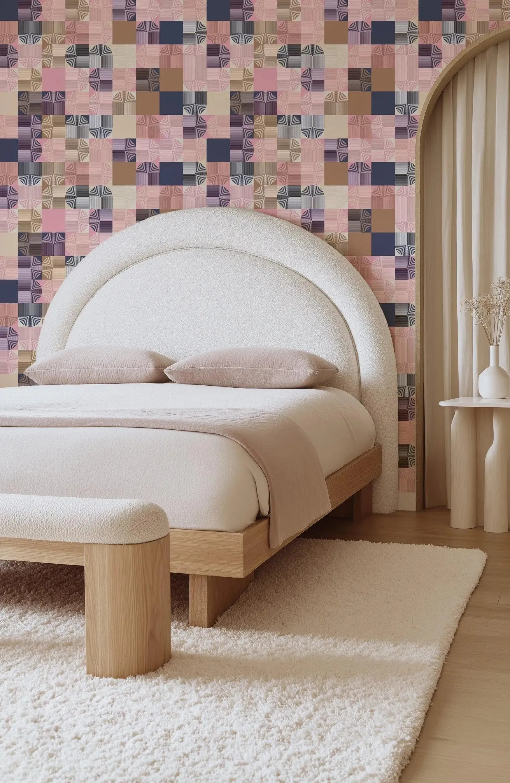 Purple Curves Wallpaper from Olive et Oriel where you can shop wallpaper and artworks online