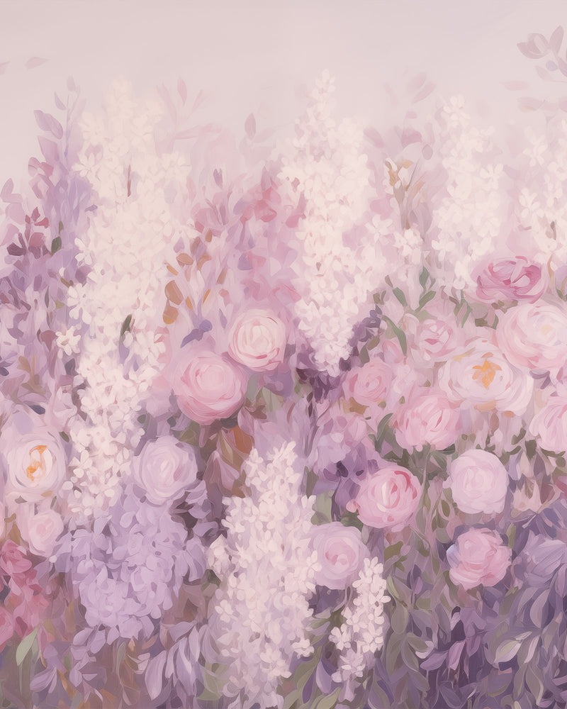 Lilac Love Wallpaper Mural from Olive et Oriel where you can shop wallpaper and artworks online