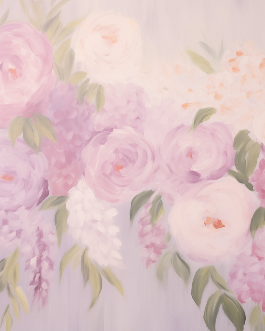 Lilac Garden Wallpaper Mural from Olive et Oriel where you can shop wallpaper and artworks online