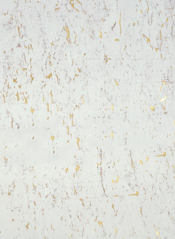 Pearl & Gold Fleck cork wallpaper — natural cork wallcovering texture