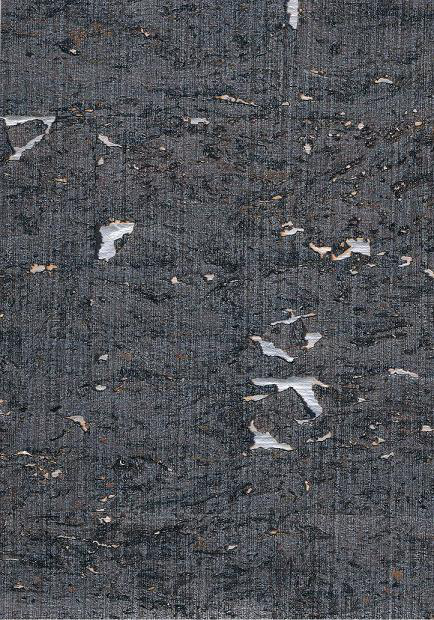 Charcoal & Silver cork wallpaper — natural cork wallcovering texture