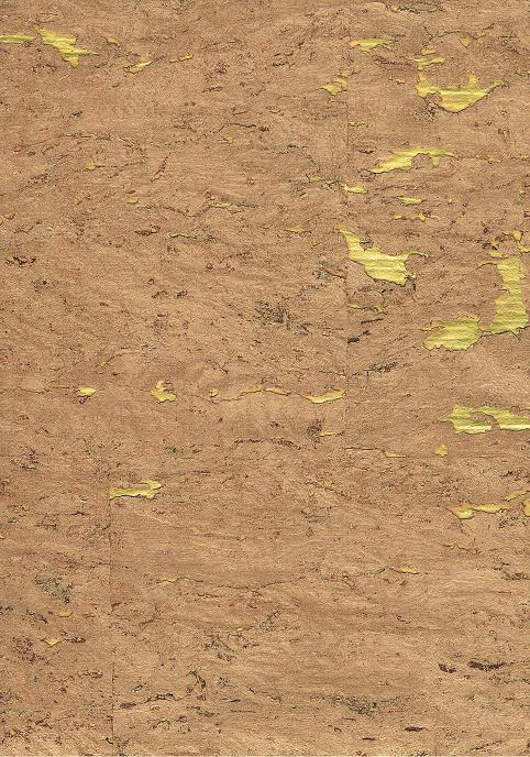 Caramel & Gold cork wallpaper — natural cork wallcovering texture