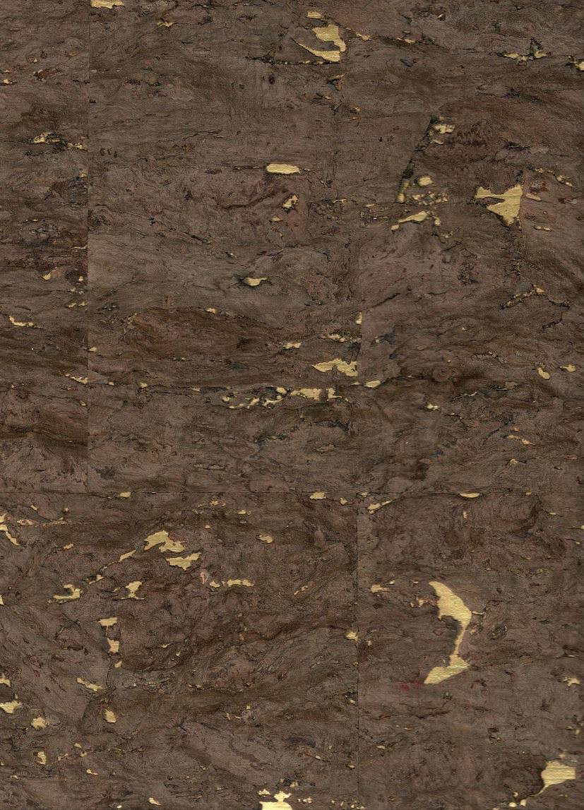 Bronze & Gold cork wallpaper — natural cork wallcovering texture