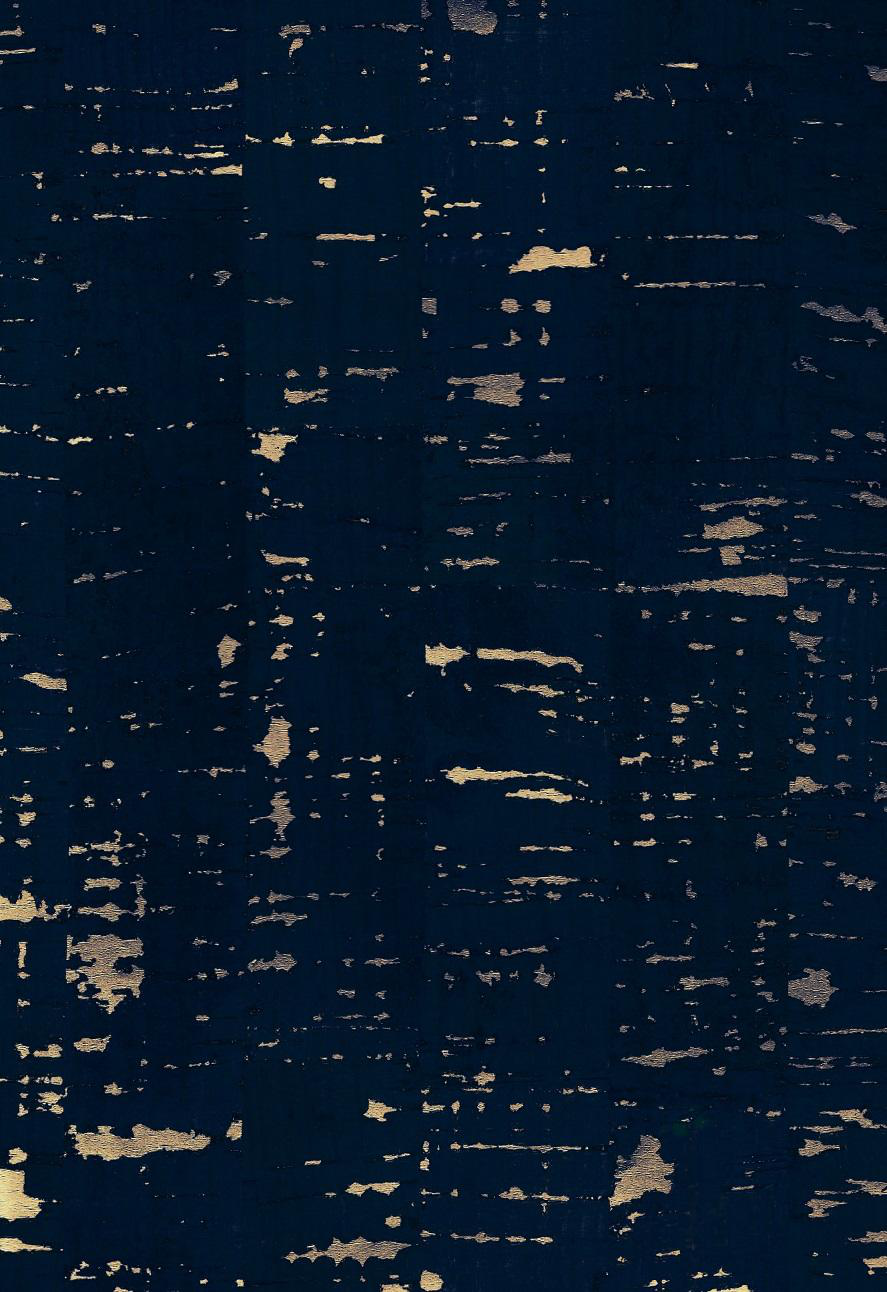 Navy & Gold cork wallpaper — natural cork wallcovering texture
