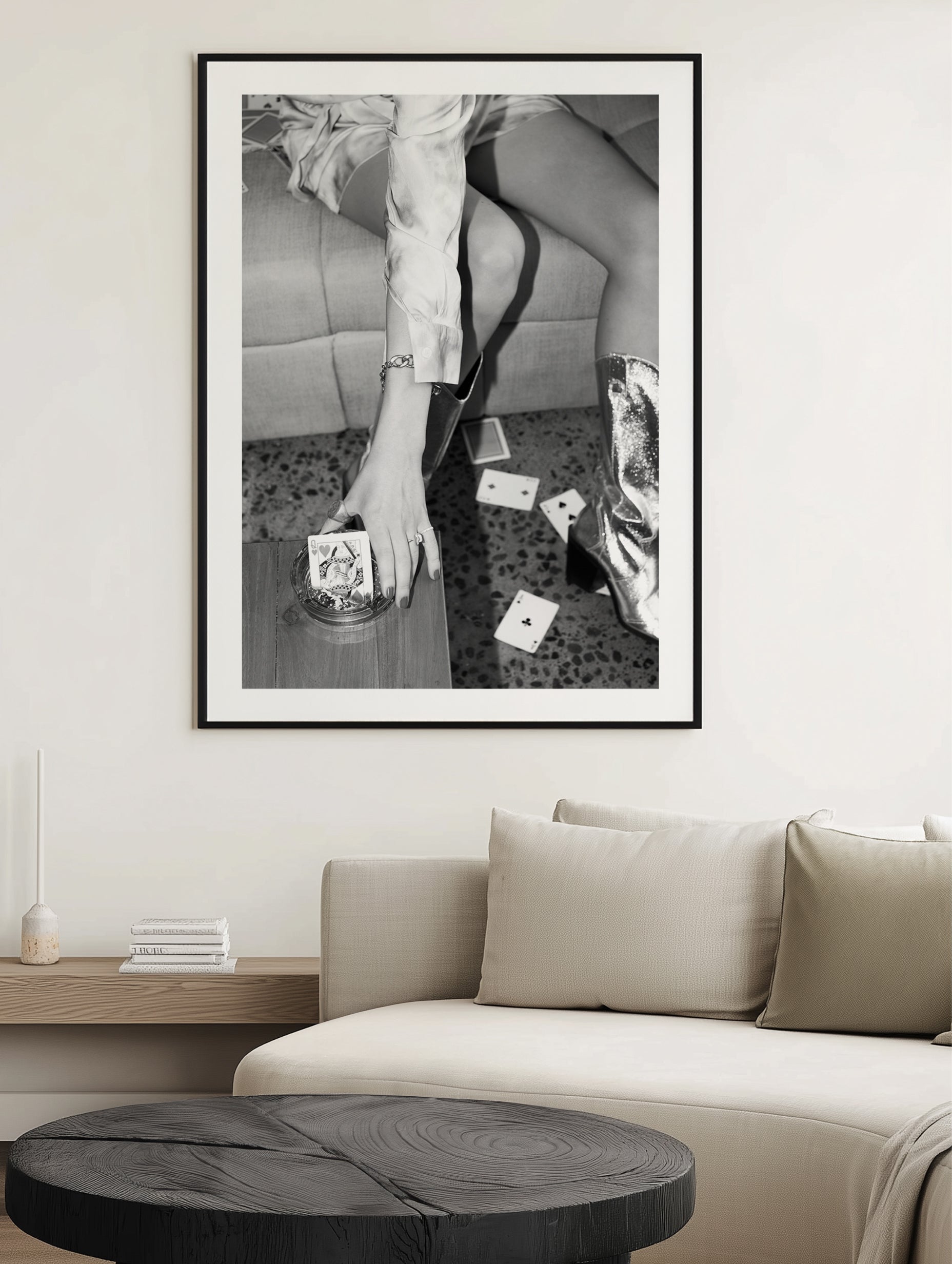 Queen of Hearts I B&W by Amy Hallam | Art Print