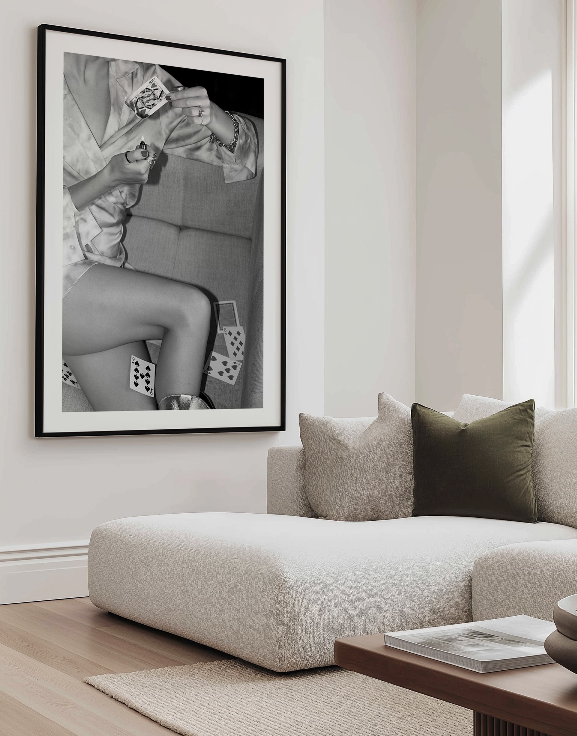 Queen of Hearts II B&W by Amy Hallam | Art Print
