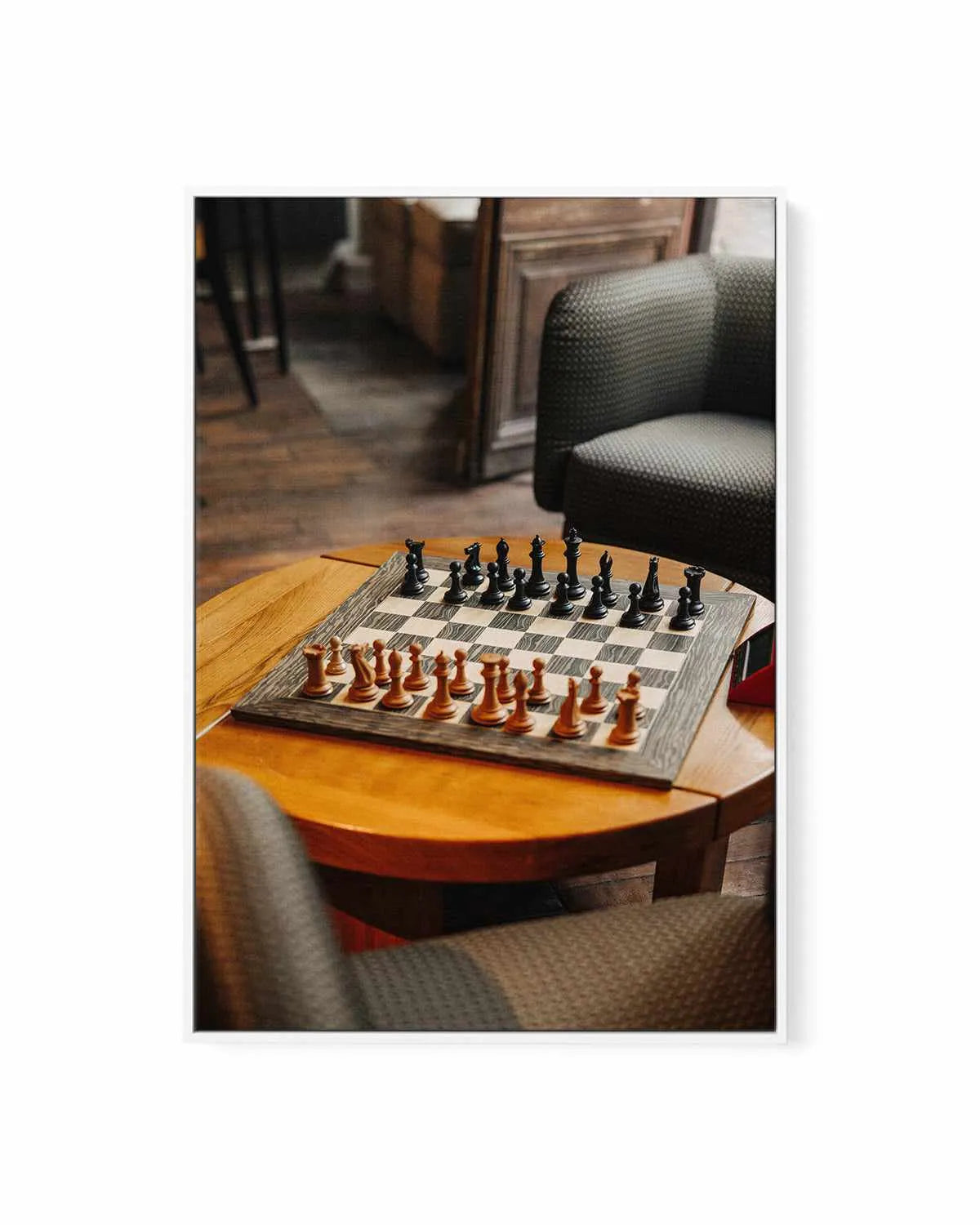 Queens Gambit by Jovani Demetrie | Framed Canvas Art Print from Olive et Oriel where you can shop wallpaper and artworks online