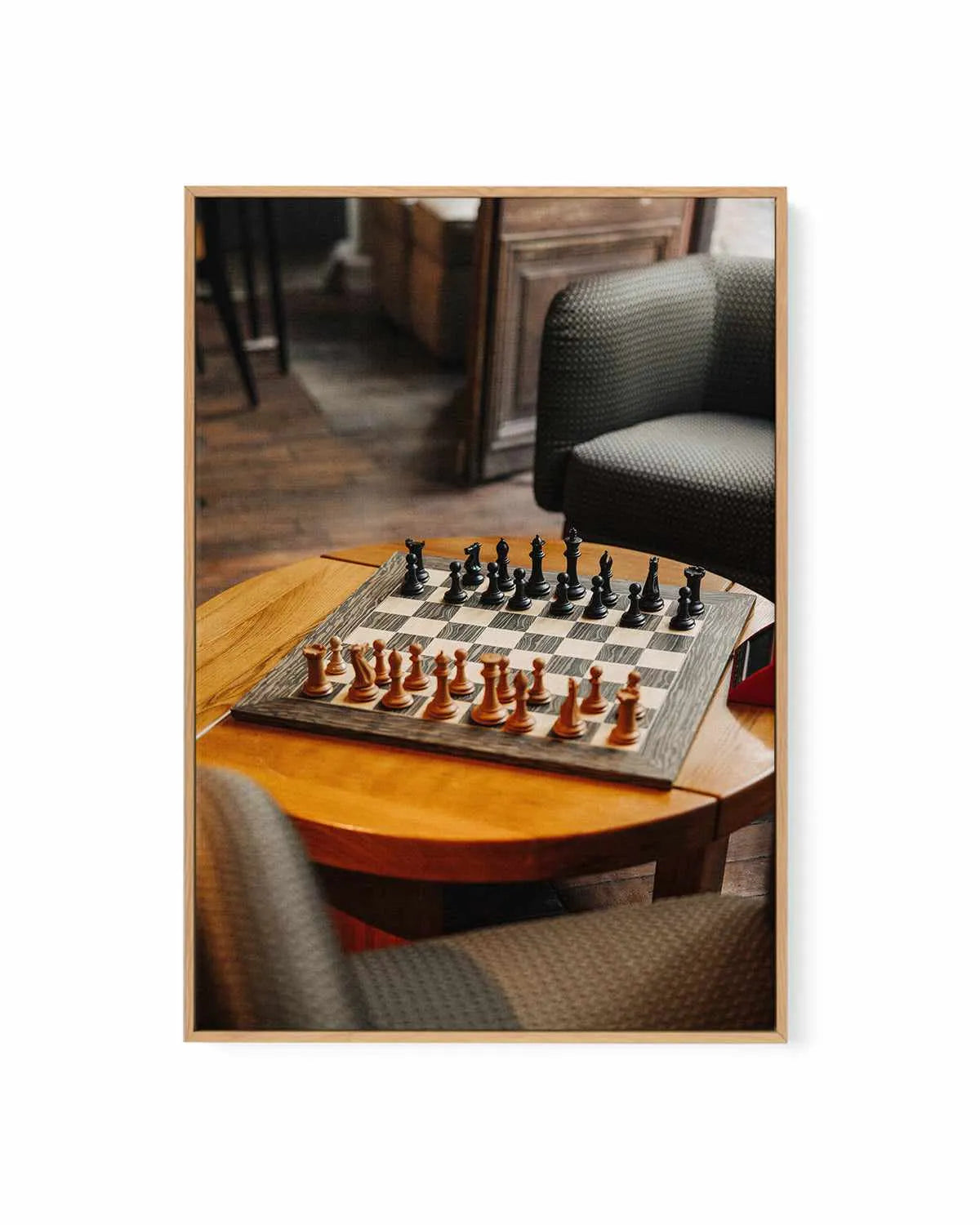 Queens Gambit by Jovani Demetrie | Framed Canvas Art Print from Olive et Oriel where you can shop wallpaper and artworks online