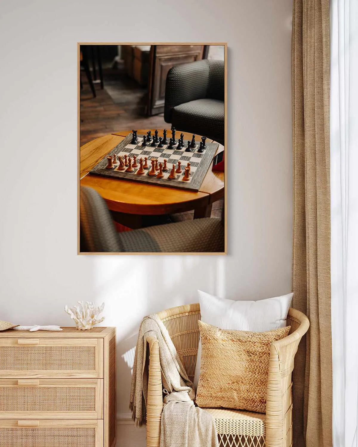 Queens Gambit by Jovani Demetrie | Framed Canvas Art Print from Olive et Oriel where you can shop wallpaper and artworks online