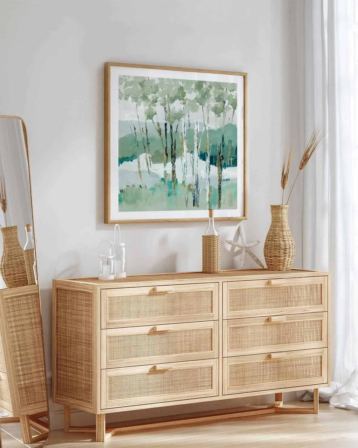 Quiet Birch Forest I Art Print from Olive et Oriel where you can shop wallpaper and artworks online