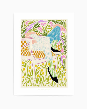 Quiet in the Garden by Jenny Liz Rome | Art Print from Olive et Oriel where you can shop wallpaper and artworks online