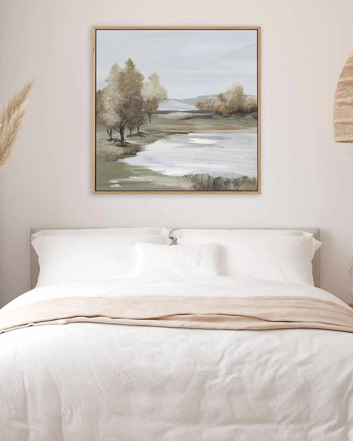 Quiet Serenity | Framed Canvas Art Print from Olive et Oriel where you can shop wallpaper and artworks online
