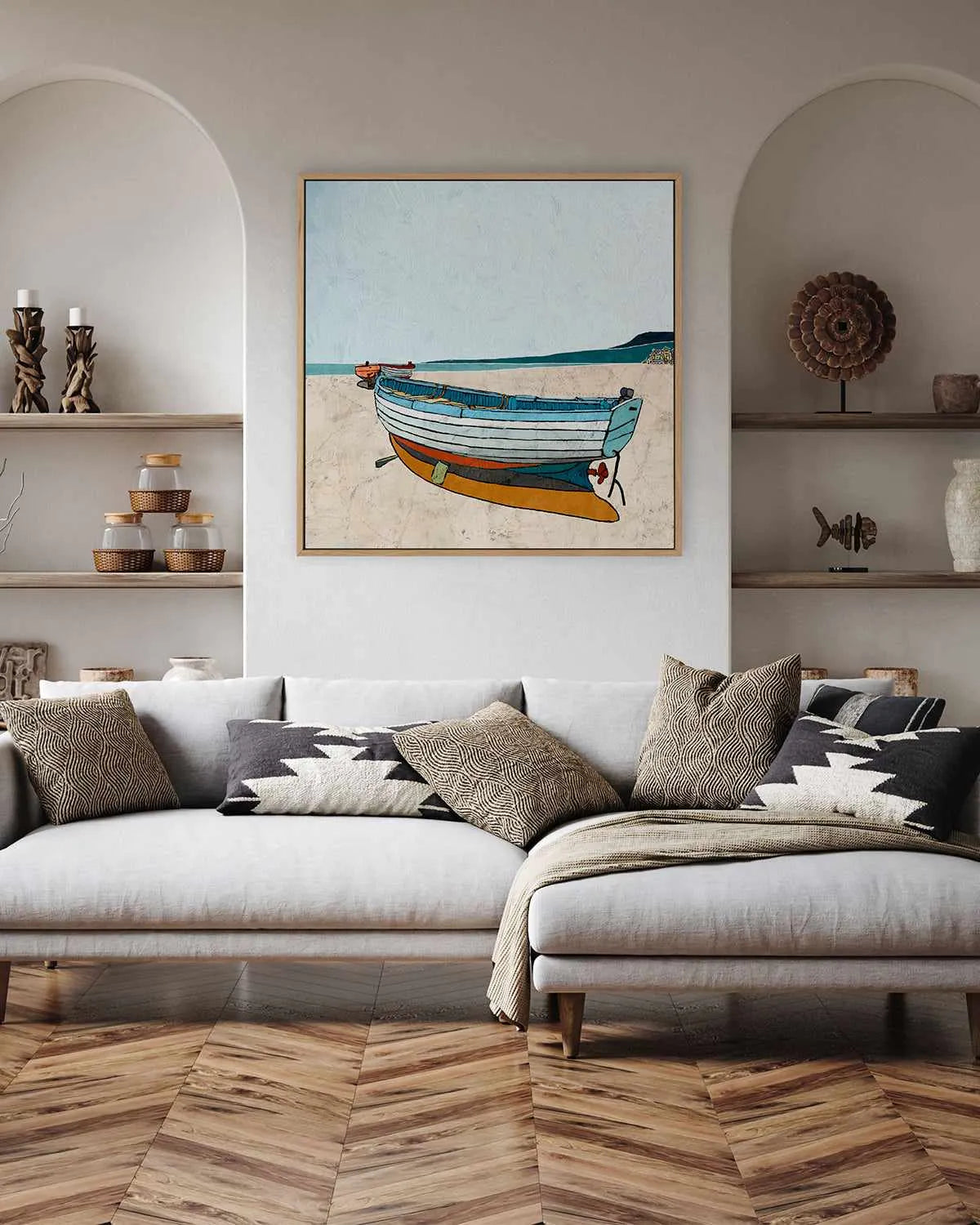 Quiet Sleep Water | Framed Canvas Art Print from Olive et Oriel where you can shop wallpaper and artworks online