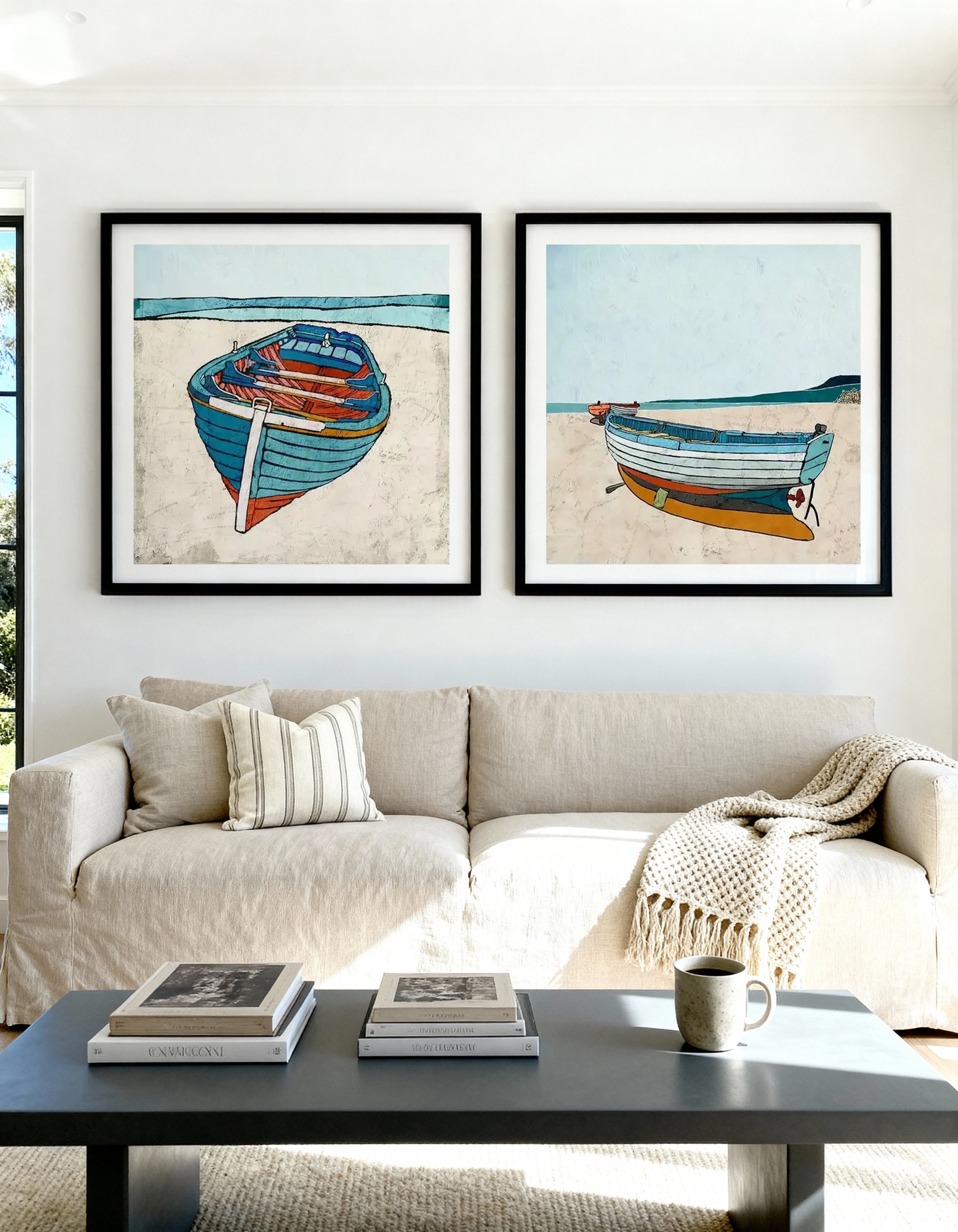 Quiet Sleep Water & Smooth Sea Art Print Set of 2 | Matching Wall Art