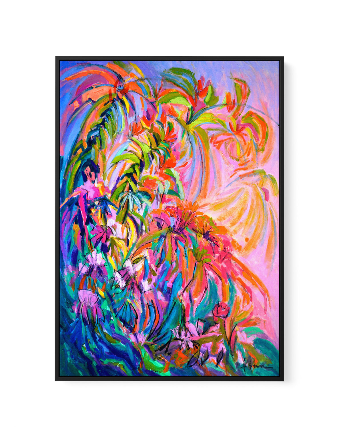 Radiant Floral Ballet by Dorothy Fagan | Framed Canvas Art Print