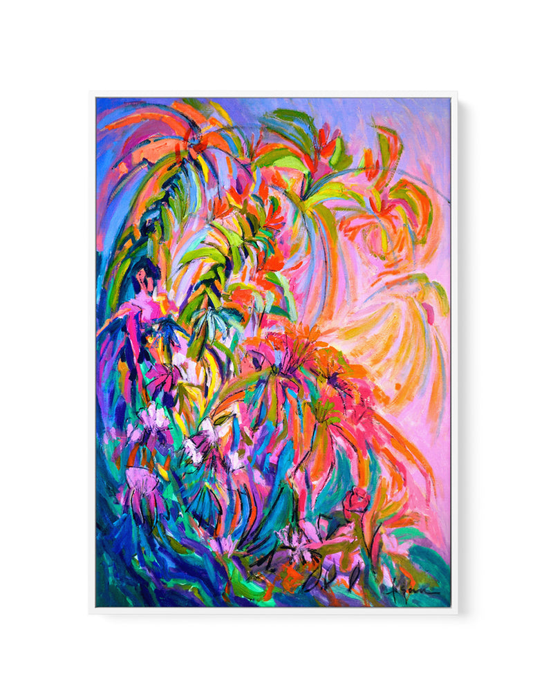 Radiant Floral Ballet by Dorothy Fagan | Framed Canvas Art Print