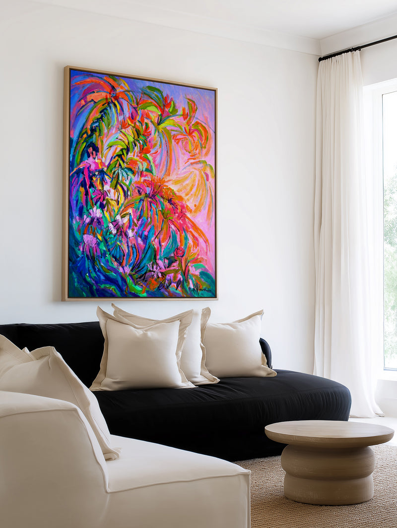 Radiant Floral Ballet by Dorothy Fagan | Framed Canvas Art Print