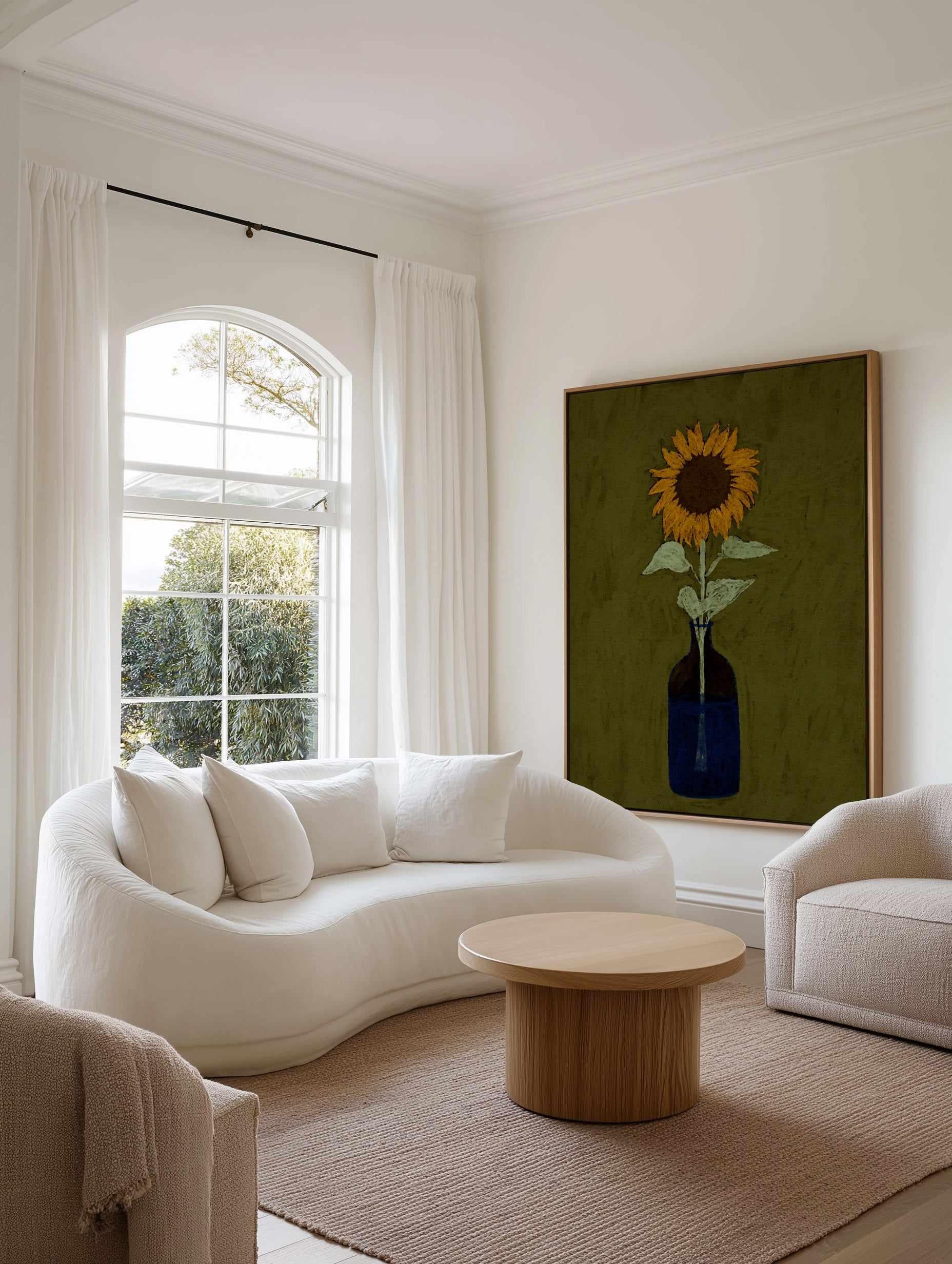 Radiant View by Shatha Al Dafai | Framed Canvas Art Print from Olive et Oriel where you can shop wallpaper and artworks online