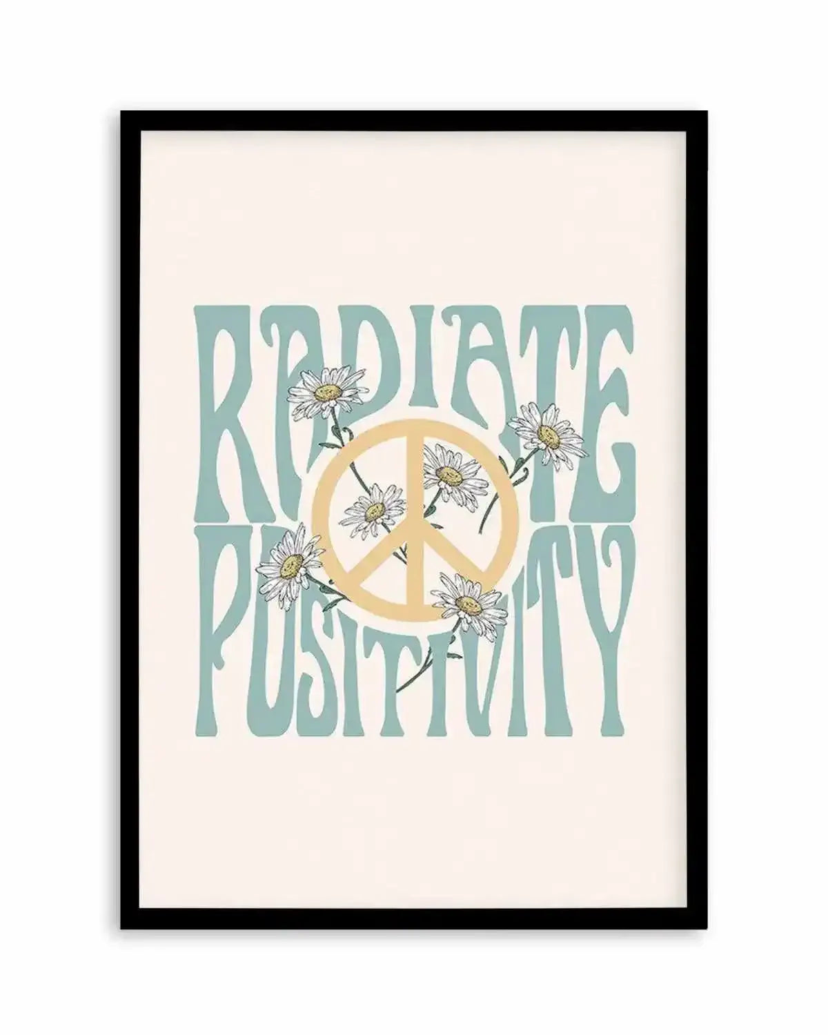 Radiate Positivity Art Print from Olive et Oriel where you can shop wallpaper and artworks online