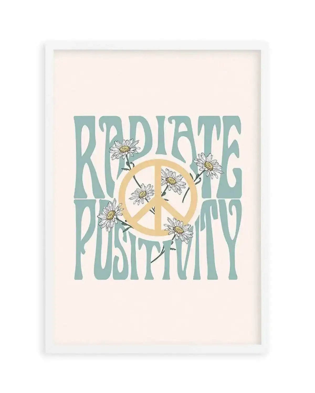Radiate Positivity Art Print from Olive et Oriel where you can shop wallpaper and artworks online