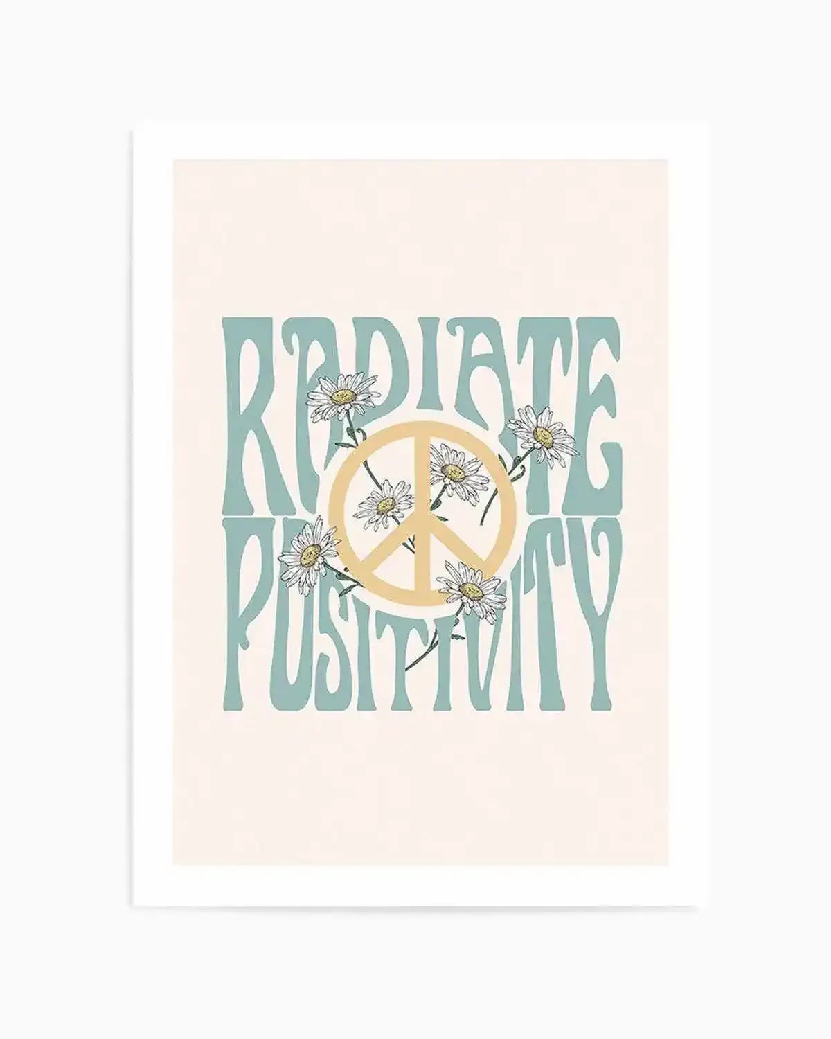 Radiate Positivity Art Print from Olive et Oriel where you can shop wallpaper and artworks online