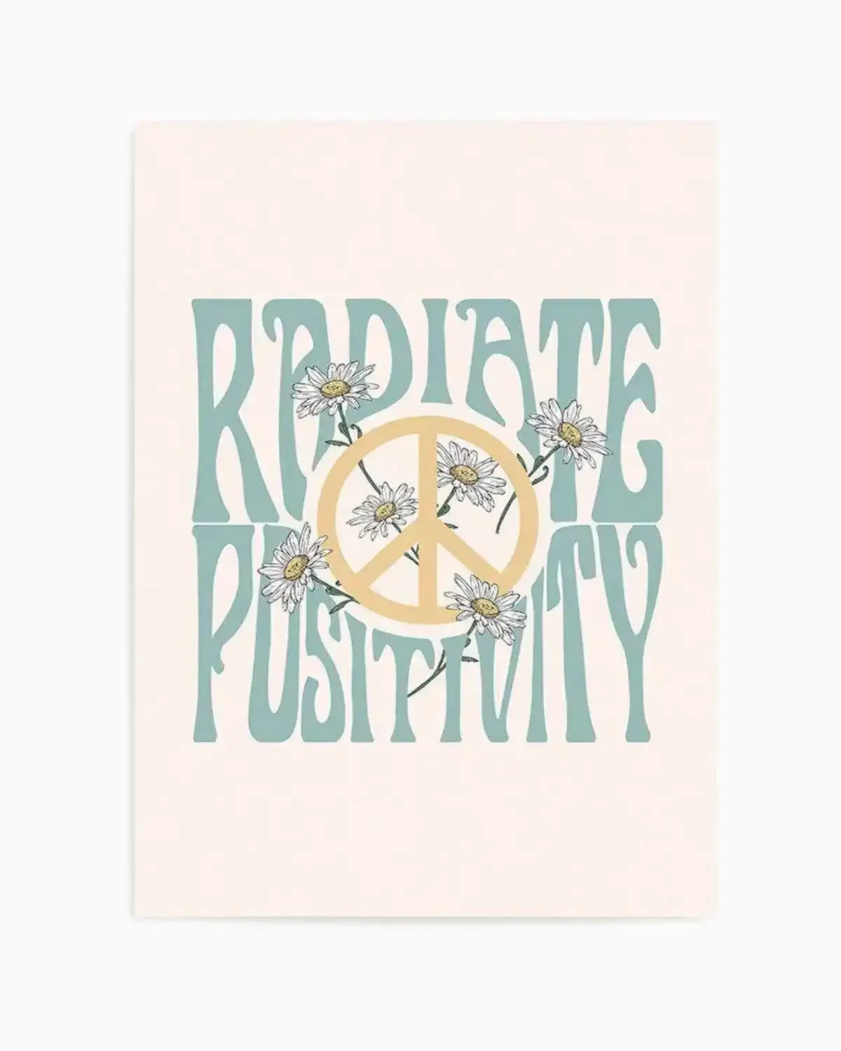 Radiate Positivity Art Print from Olive et Oriel where you can shop wallpaper and artworks online